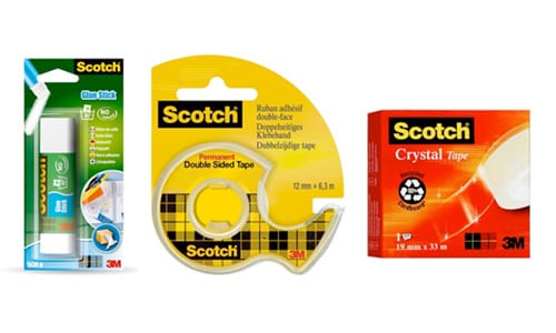 Scotch Glue Stick, Scotch Double Sided Tape, Scotch Crystal Tape
